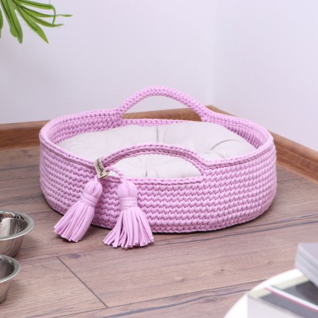 Lesser for animals "Centurely", 40 x 11 cm, polyester fiber, pink-1