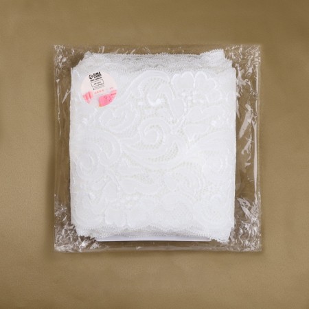 Lace elastic fabric, 175 mm × 23 ± 1 m, white color-3