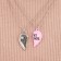 Kulons "Uzolnutinov" be with you, pink color in silver, 45 cm