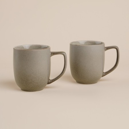 A set of mugs of ceramic SL Home "Molveno", 400 ml, brown color