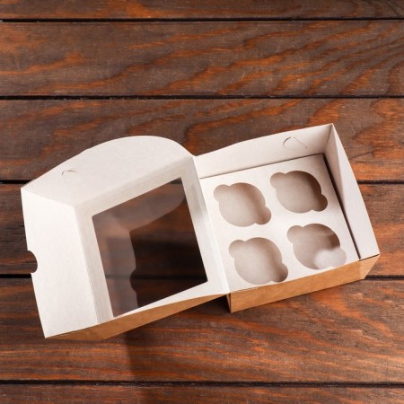 Packaging for 4 mini-drift craft with a window, 13 x 13 x 8 cm-2