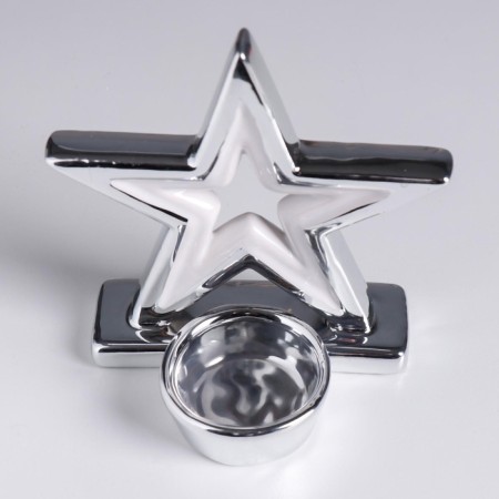 Souvenir Ceramics Summary "Double Star" silver 12.8x7.8x12.3 cm-5