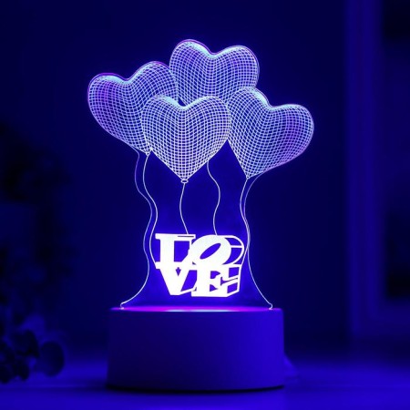 Four heart lamp from the network 9.5x12.5x18.5 cm Risalux-3