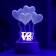 Four heart lamp from the network 9.5x12.5x18.5 cm Risalux