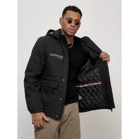 Sports male jacket, size 48, black color-8