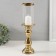 Ceramics candlestick, glass for 1 candle "lira" d = 8 cm gold 9.3x9.3x34 cm