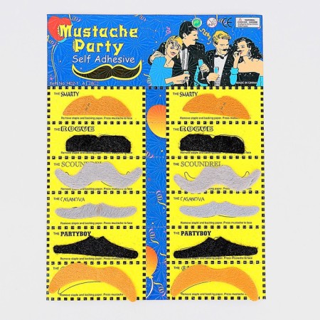 Carnival mustache "Different", set of 12 pcs.