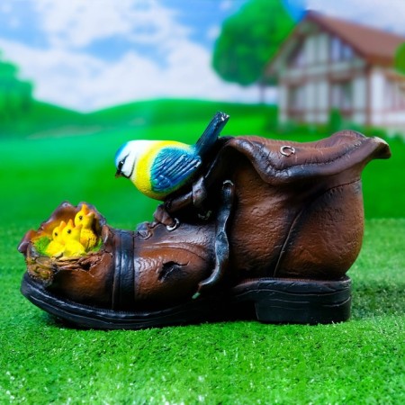 Figure Kashpo "shoe with a nest" 27x15x13 cm-1