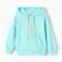 Sweatshirt for girls pile, mint color, height 134