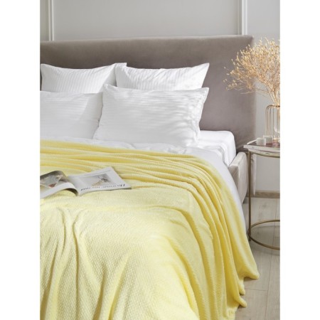 Mimosa plaid, size 200x220 cm, yellow color-12