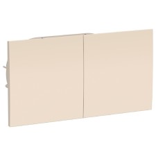 Double SE AtlasDesign, 16 A, 250 V, built -in., S/k, curtains, IP20, beig., Atn000228
