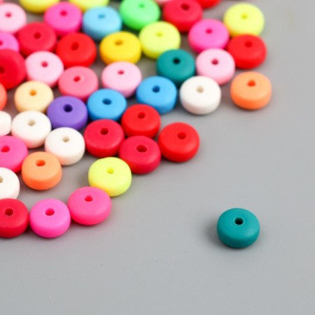 Beads for the creativity of PVC "Ring. Bright mix" set of 112 pcs 0.7x0.7x0.3 cm-1