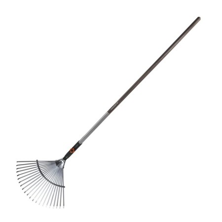 Lobbish rakes, plate, 22 teeth, metal, wooden cuttings
