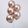Latex ball 12 ", chrome, set 25 pcs., Metal bronze color