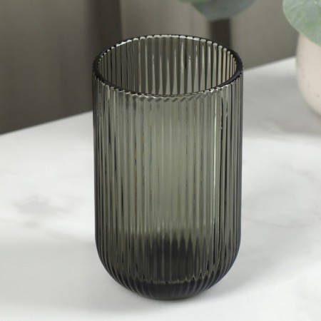 Branch glass 400ml, 8*13 cm, round bottom, graphite color-1