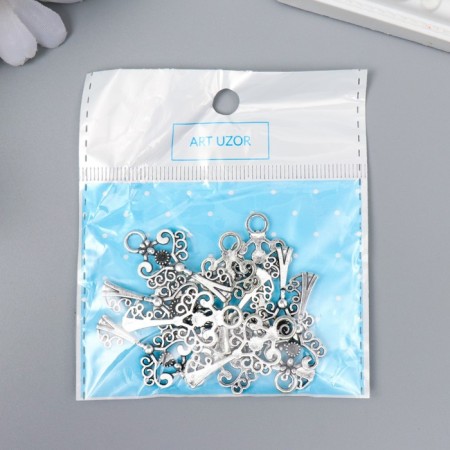 Decor for creativity Metal "Disordered key" silver 3884M012 3.3x1.8 cm-3