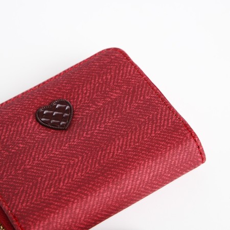 Baby wallet with a zipper, red color-2
