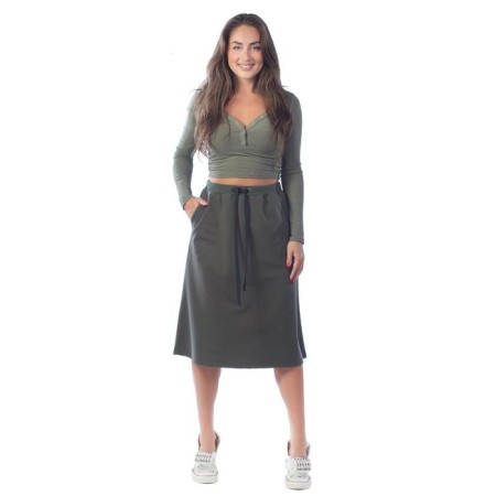 Female skirt, size 48, khaki color