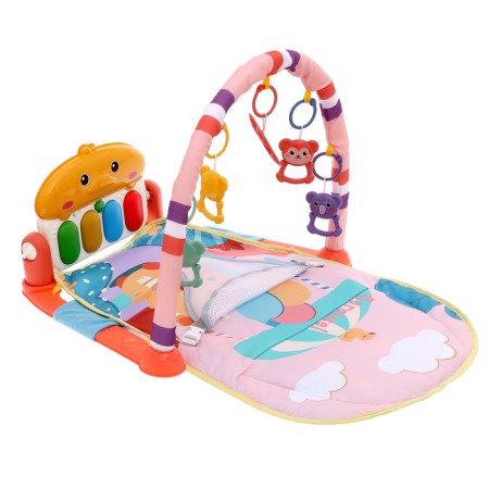 Set 2 in 1 swing and rug "duckling", light, sound effects, pink color-5