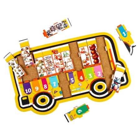 Training game "Bus with numbers" on the substrate-1