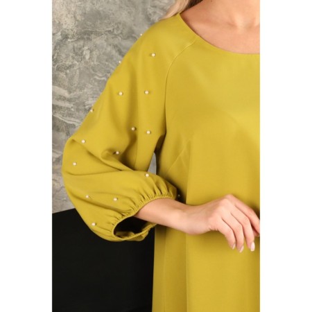 Female dress, size 48, lime color-2