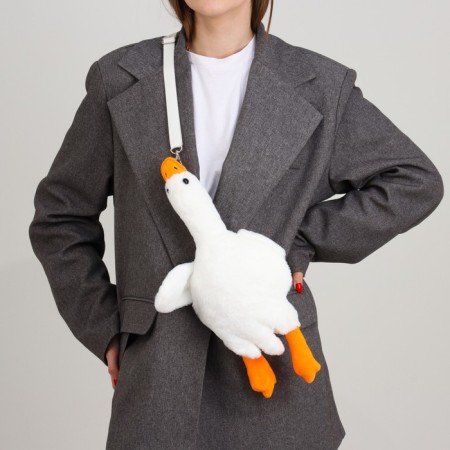 Children's bag "Goose" 44 cm, white color-1
