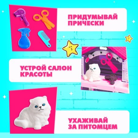 Game set "Koshkin House", pet with accessories, mix-3