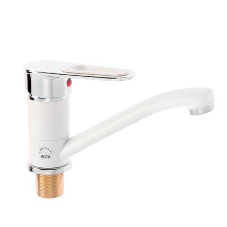 Everest kitchen mixer B45-274A, single-leaf, short spout, white