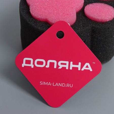 Body sponge "Pink Panther", black-pink color-2