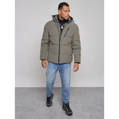 Male Winter jacket, size 56, khaki color-8