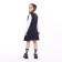 School sundress for girls, blue color, height 122