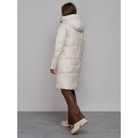 Coat insulated winter female, size 50, beige color-20