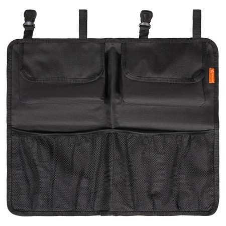 Organizer on the back of the rear seat AIRLINE, 2/3, solid, with pockets, black color is black-1