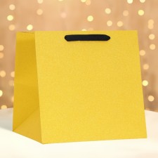 Packet for cake, 30 x 30 x 30 cm, gold with glitter