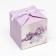 The box is folding, square pillow, "purple bow" 10 x 10 x 10 cm,