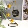 Climber Metal, 1 candle "Stars" black with gold 24.5x11x11 cm