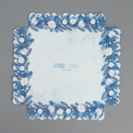 Box for confectionery products with PVC lid "Magic Holidays", 15 x 15 x 3 cm, New Year-8