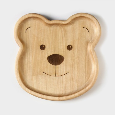 Wooden plate Adelica "Bear", 18 × 18 × 1.8 cm, birch-5