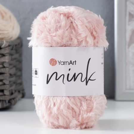Yarn "mink" 100% polyamide 75m/50g (341 bl. Pink)-4