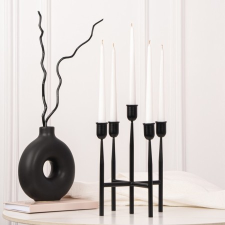 Summary Metal "Laconism", 5 candles, 14 x 14 x 19 cm-4