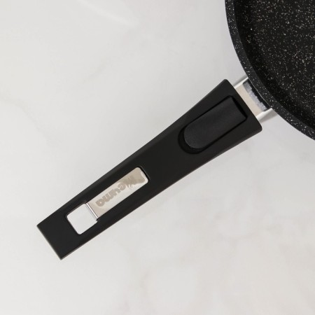Granite Black Granite Speaking Pro, D = 22 cm, induction, removable handle, anti -stick coating-3