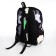 Youth backpack from textiles, 3 pockets, black/gray color