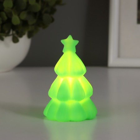 Nightlight "Christmas tree with a star" 2W Led Lr44 green 5x5x8cm-1