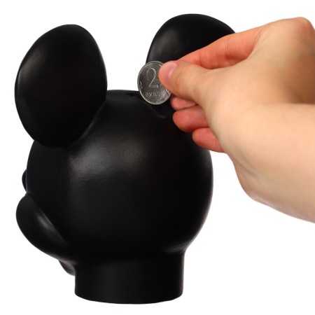Pigging Mickey Mouse, Gypsum, 16x14x13 cm, Black, Disney-4