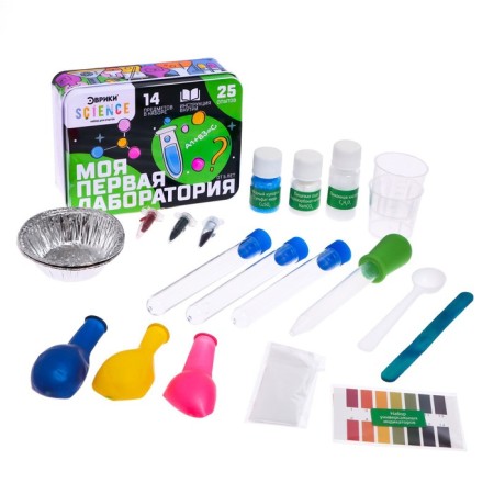 Set for experiments "My first laboratory", green color-1
