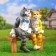 Garden figure "Cats on the shop" 18x42x40cm
