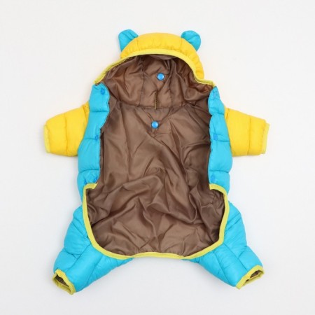 Kombinozon "Bear", size 12 (DS 28 cm, OG 38 cm, Osh 27 cm), yellow-blue-6