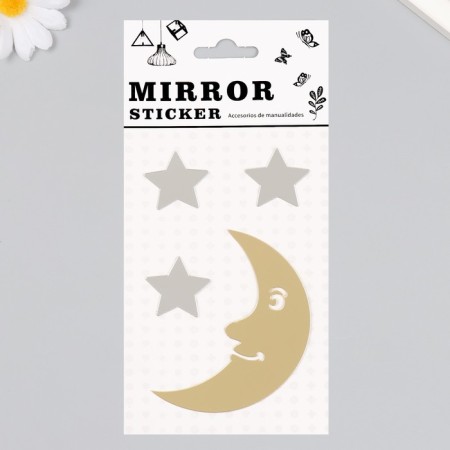 Mirror sticker "Month and stars" 20x10 cm