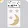 Mirror sticker "Month and stars" 20x10 cm