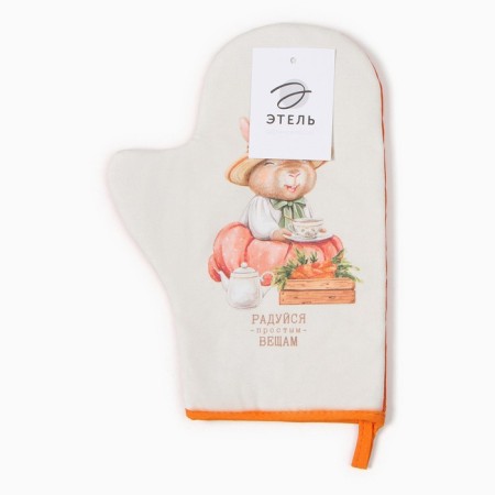 Mittens-place Ethel "Rabbits" 20x28cm, sarzha, 100% x/l, Vatin 250g/m2-3